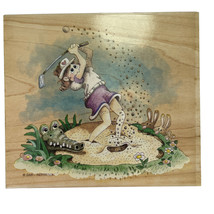 Stamps Happen Golf The Bunker Rubber Stamp 90103 Gary Patterson Vintage 1999 New - $16.42