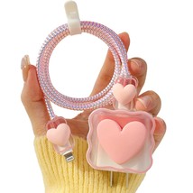 5 In 1 Diy 18W 20W Heart Shape Protector Data Cable Usb Charger Line Earphone Wi - £16.05 GBP
