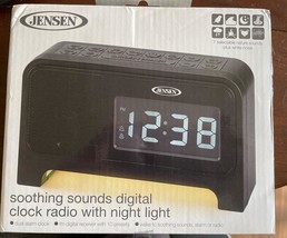 JENSEN JCR-350 Desk Clock,Digital,6", light up base, New in Box - £37.35 GBP