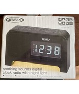 JENSEN JCR-350 Desk Clock,Digital,6&quot;, light up base, New in Box - $893.34 MXN