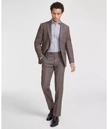 Tommy Hilfiger Tyler Mens Modern-Fit Stretch Wool Dress Pants Brown Plai... - $652.21 MXN