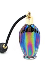 Vintage Perfume Bottle Atomizer Carnival Iridescent Glass - $54.45