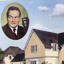 Bob Hope Residence Hollywood California Postcard Linen Vintage 40s NBC - £9.68 GBP