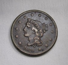 1840 Lg. Date Large Cent XF Details Coin AN678 - £66.47 GBP