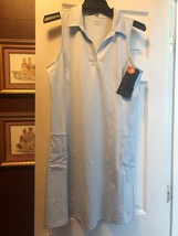 NWT Ladies HIND Powder Blue Sleeveless Golf Tennis Polo Dress M L &amp; XL - $39.99