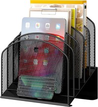 Desk File Organizer, Metal Mesh Vertical Desktop File Folder Holder For,... - $34.96