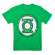 DC Comics Green Lantern 80&#39;s Airbrush Stylized Logo T-Shirt Green - £12.78 GBP