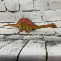 Dinosaur Plastic Brachiosaurus 13” Long Vintage Orange Yellow - £8.94 GBP