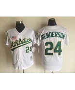 Athletics #24 Rickey Henderson Jersey Old Style Uniform White - €39,08 EUR