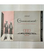 Waukesha High School JUNE 1962 Wisconsin 103rd Commencement Graduation B... - $9.90