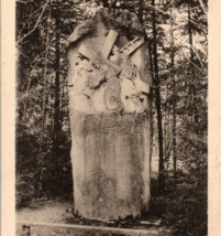 c1910 Way of the Cross Station V Carved Stone Benoite-Vaux France Postcard - £15.68 GBP