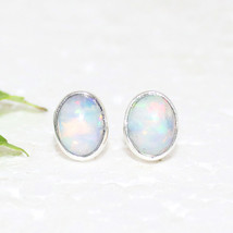 925 Sterling Silver Ethiopian Opal Earrings Handmade Jewelry Gemstone Earrings - £35.38 GBP