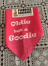 Doggiedanna Oldie But A Goodie Pink Dog Bandana Medium Large Tie On Scarf Fundog - £4.29 GBP