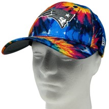 New England Patriots Tie Dye New Era Hat Rainbow 39Thirty Baseball Cap Size S/M - £35.02 GBP
