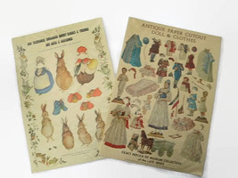 Vintage Paper Cutout Doll and Costumes, Embossed Bunny Rabbit Cutouts  - £12.97 GBP