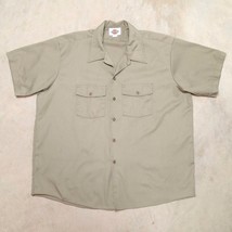 Vintage DICKIES Tan Made in USA Short Sleeve Work Utility Shirt - Men&#39;s ... - £18.34 GBP