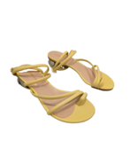 NICHOLAS KIRKWOOD Light Yellow Strappy Ankle Strap Sandals w/Toe Ring - ... - $145.00