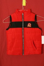 Kids Headquarters Red Black Zip Boy’s  Sz 5 Puffer Vest Fire Dept. Helme... - $9.50