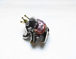 Danecraft Silver - Plated Elephant King Crown Pin Brooch - £7.71 GBP