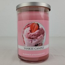 Yankee Candle Summer Strawberry Scoop Icecream Large 85 Hrs Burning Time 20 oz - $19.95