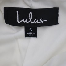 Lulus Dress Womens S White Sleeveless V Neck Criss Cross Back Classic Outwear - £23.44 GBP