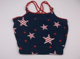 HANDMADE UPCYCLED TOP KIDS PURSE 12X9 IN TOTE RED WHITE BLUE STARS STRIP... - £3.93 GBP