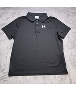 Under Armour Loose Polo Youth XL Black Lightweight Athletic Casual Heatgear - £18.02 GBP