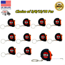3/6/12/18 Pc Mini Keychain Retractable 1m /3ft Measuring Tape Inch Slide... - £5.53 GBP+