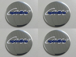 Speedline 6 - Set of 4 Metal Stickers for Wheel Center Caps Logo Badges ... - $24.90+