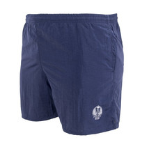 Authentic Spanish Army Sport Shorts Navy Blue Elastic Waistband with Dra... - $11.36