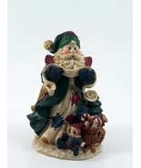 Old Time Santa Figurine Checking His Naughty or Nice List Presents 5&quot; - £11.71 GBP