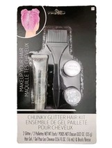 Fantasy Chunky Glitter  Makeup  Silver Your Hair Kit Halloween Dress Up ... - $4.85