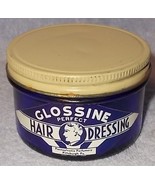Vintage Glossine Hair Dressing Cobalt Jar with Lid Pennsylvania Perfumery  - $19.95