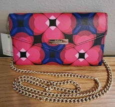 NWT TRINA TURK Leather Floral Crossbody Wallet Purse PERFECT Retail $58 - $34.64