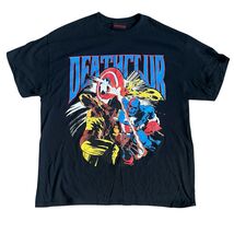 Death Club Men’s Graphic T Shirt Sz XL Wolverine Captain America Black R... - $12.82