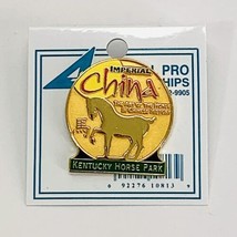 Vintage Kentucky Horse Park Pin Button Imperial China The Art of the Horse 1 1/4 - £7.47 GBP
