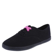 Womens Sneakers Bal Black City Sneaks Canvas Athletic Tennis Shoes-size 5W - £11.06 GBP