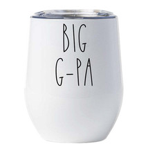 Big G-pa Tumbler 12oz With Lid Father&#39;s Day Wine Glass Christmas Gift For Dad - £18.16 GBP