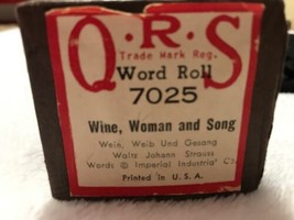 New QRS Piano Word Roll 7025 Wine,Women and Song - Wein Und Gesang Waltz... - $39.19