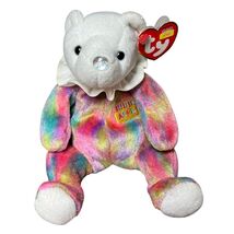 Ty Beanie Baby - April Birthday - Diamond Nose Birthstone - Stuffed Tedd... - $6.81