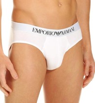 Emporio Armani Men&#39;s Essentials Stretch Cotton Brief White Size Medium - $450.96 MXN