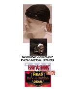 Hav-A-Hank DANNA LEATHER DO RAG BIKER SKULL&amp;CROSSBONE FITTED BANDANA MET... - $449.09 MXN