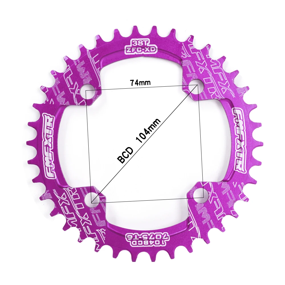 MTB Bicycle Chainwheel 104BCD Round Chain 30/32/34/36/38/40/42T CNC Aluminum All - £97.11 GBP