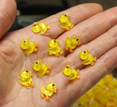 5/8&quot; MINI DUCKS Flat back CABOCHONS, 3D nail charms, Small gift for kids - £6.36 GBP