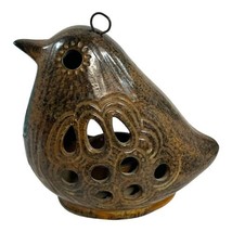 Vintage Bird Hanging Tea Light Candle Holder Lantern Pottery Counterpoint Japan - £37.95 GBP