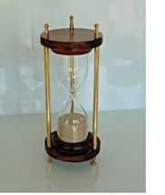 Antique Brown Sandtimer Sandglass Clock Grandparents Clock Home~Office D... - £34.09 GBP