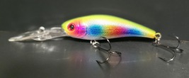 Deep Diving Crankbait Molded Color Multi Color Rainbow Ultra Sharp 4&quot; 1/2oz - £5.75 GBP