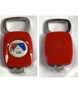 Vintage Ford Logo Plastic Metal Key Ring Fob Holder Red - £14.66 GBP