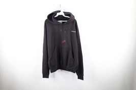 Vintage Carhartt Mens Size Large Distressed Spell Out Hoodie Sweatshirt Black - £54.45 GBP