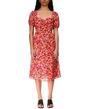 Sanctuary Women&#39;s Floral Puff Sleeve Sweetheart Midi Dress B4HP - £21.89 GBP